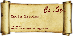Csuta Szabina névjegykártya