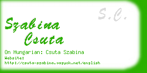 szabina csuta business card